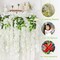 38 Pcs Wisteria Hanging Flowers, 3.77 Ft/Pcs Artificial Hanging Flowers, White Fake Wisteria for Wedding Party Ceremony Backdrop Home Decoration